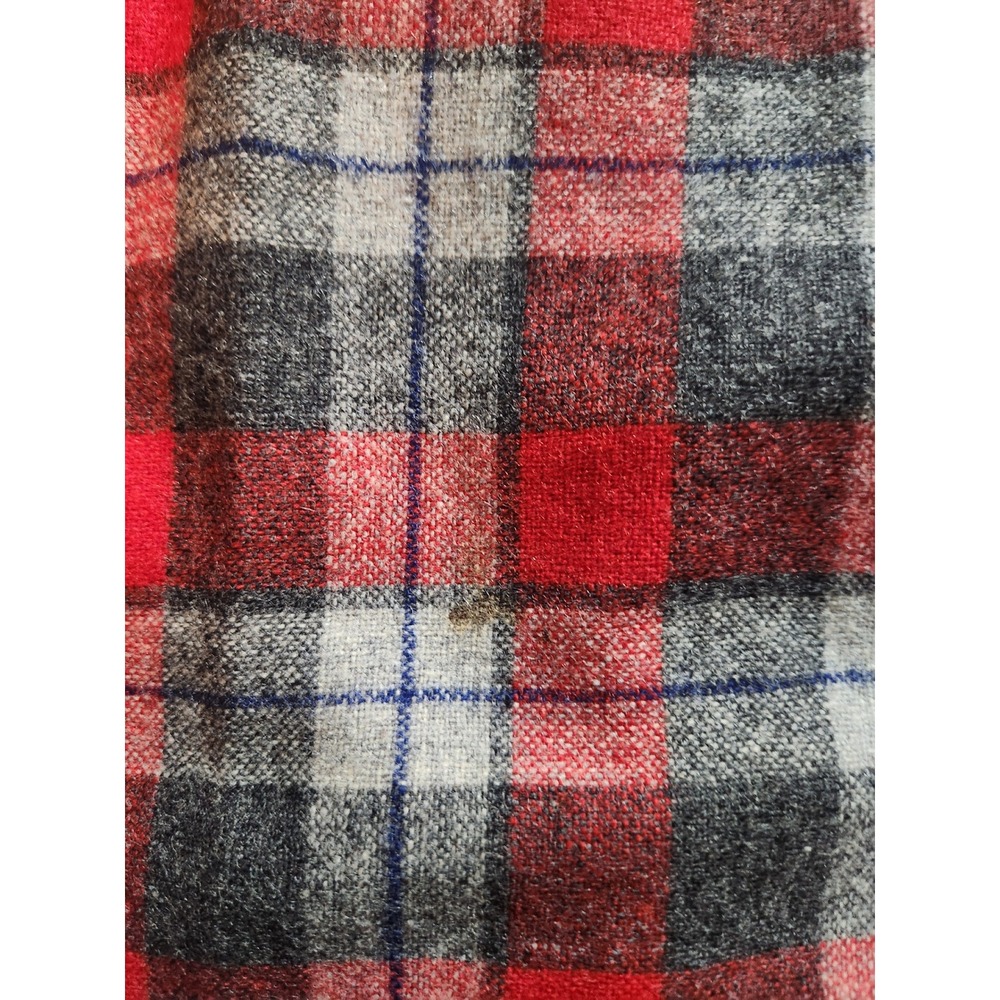 Vintage Your Kasual Koat Red Plaid Wool Blazer Jacket Button Front Pockets View 6